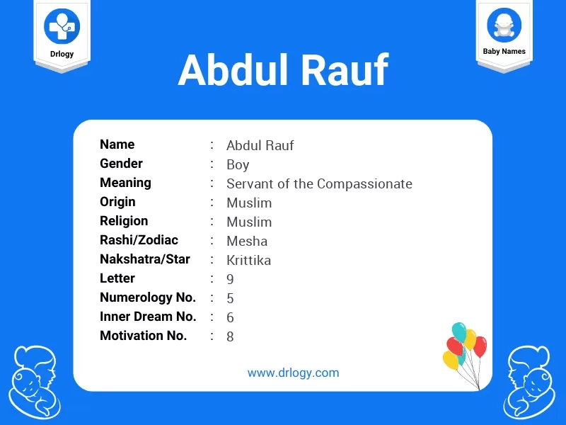Abdul Rauf Name Meaning